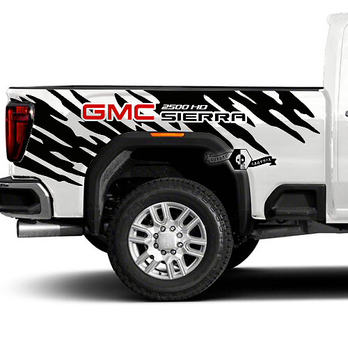 Mud Splash Rear Side Vinyl Decals Set for GMC Sierra 2500HD 2022-23