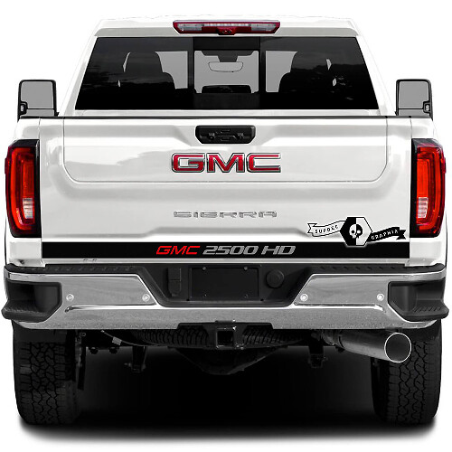 GMC Lettering Tailgate Stripe Vinyl Decal for GMC Sierra 2500HD 2022-23