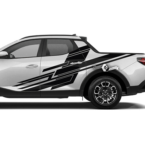 Pair Hyundai Santa Cruz Modern Side Doors Bed Fender Vinyl Stickers Decal Graphic Kit
