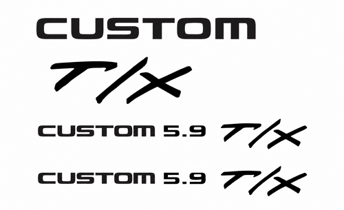 Custom 5.9 T/X Die Cut Lettering Side Tailgate Vinyl Decal Sticker for Dodge Dakota
