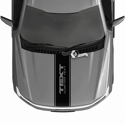 Hood Blackout Logo Decals for Musclecar truck Lightning