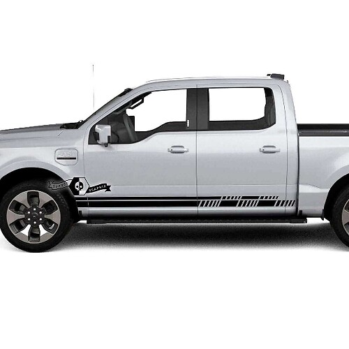 Lightning Rocker Panel Stripes Body Decals Graphics Vinyl Sticker for Musclecar truck Lightning