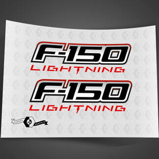 Pair Ford F-150 Lightning 2022 2023 Doors Logo Decals Stickers Graphics Vinyl Supdec Design
