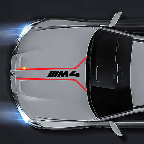 BMW M4 G82 G83 M Performance Hood Line M4 logo vinyl decal sticker
