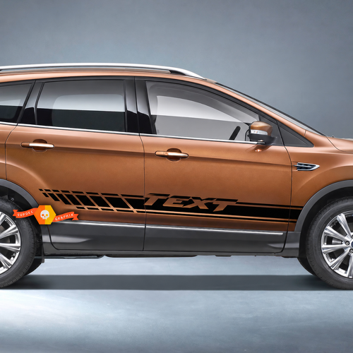 Pair Side Body Stripe Vinyl Decals Graphics for Musclecar Kuga 13541