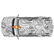 Full body Toyota Tacoma Topographic map contour background Topo map with elevation Wrap Vinyl Decals graphics sticker
 2