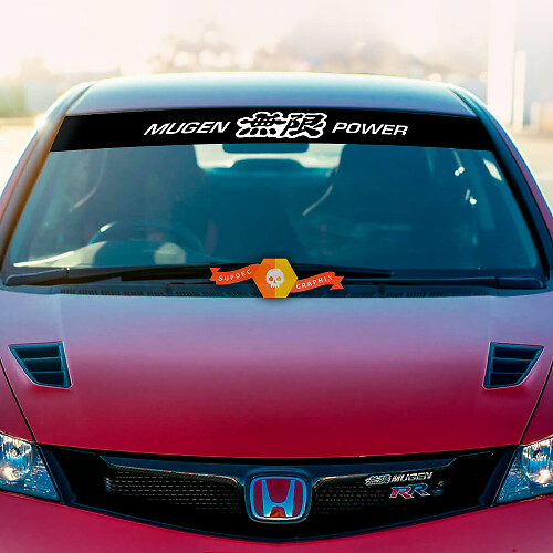 Mugen Power Style Windshield Banner Vinyl Decal for Honda