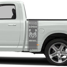 Cummins Hemi Diesel Stripes Bedside Vinyl Defcal Kit for Dodge Trucks_2