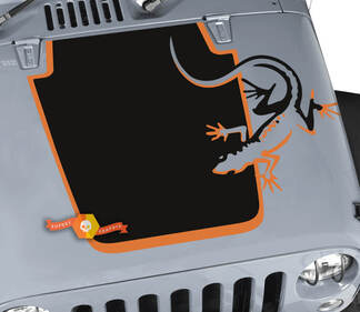 Hood Jeep RUBICON Wrangler Gecko lizard Vinyl Decal Sticker Graphics 2 Colors

