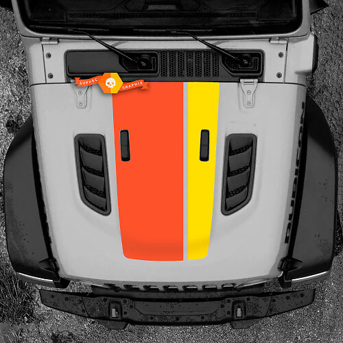 Bonnet Vinyl Decal Sticker Graphics for Jeep Wrangler Rubicon