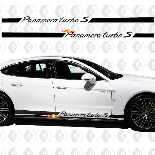 Porsche Panamera 4 E Hybrid Rocker Panel  Racing Side Stripes Decal Sticker
