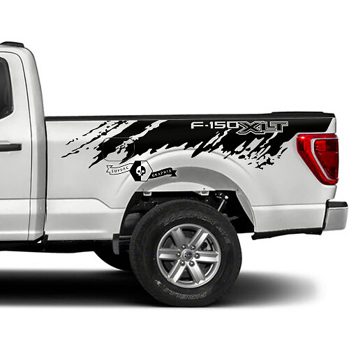Pair Ford F-150 XLT Bed Mud Graphics Side Decals Stickers
