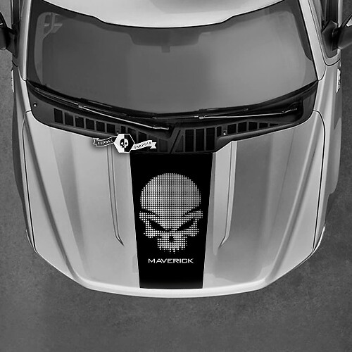 Hood Ford Maverick Punisher Graphics Decals Any Colors Maverick Stickers
