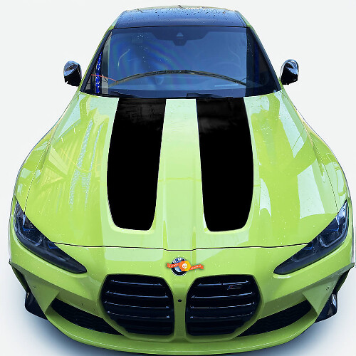 CSL Style Dual Hood Stripes Vinyl Decal for BMW M3 M4 G80 G82 G83