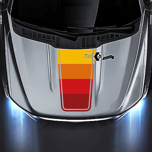 Ford F-150 XL XLT STX LARIAT Hood Colour Set Mountains Graphics Side Decals Stickers
