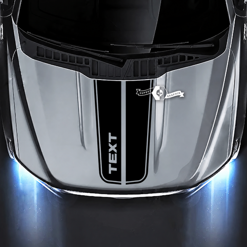TEXT Twin Pinstripe Hood Panel Hood Vinyl Decal Sticker for Ford F-150