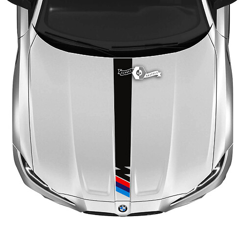 M-Style Hood Center Stripe Vinyl Decal for 2021+ BMW M3 M4 G80 G82 G83