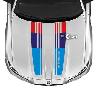 2021+ BMW M4 M3 G80 G82 G83 M Performance Hood M Color Logo Dual Vinyl Decal Sticker
