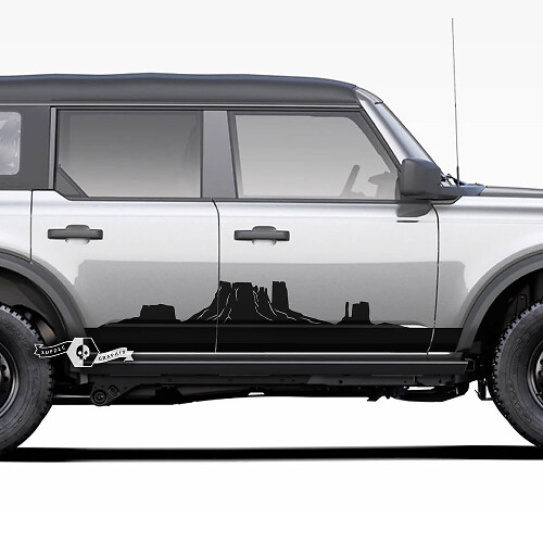 Pair Rocker Panel Side Monument Valley Decals Stickers 2 for Ford Bronco