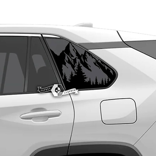 Mountain Forest Side Window Vinyl Decal for Toyota RAV4
