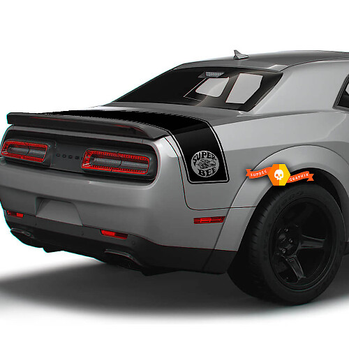 Super Bee Style Trunk Rear Stripe Vinyl Decal for Dodge Challenger