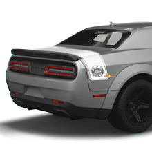 Custom Text & Super Bee Trunk Rear Stripe Vinyl Decal for Dodge Challenger_2