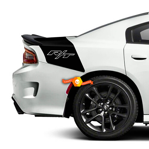 R/T Style Trunk Stripes Vinyl Decals for Dodge Charger 
