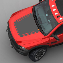 Calco vinílico gráfico de franja vertical para capó para Dodge Ram 2500 Power Wagon 2
