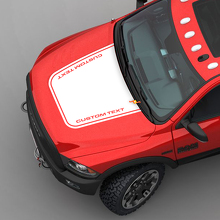 Calco vinílico gráfico de franja vertical para capó para Dodge Ram 2500 Power Wagon 3