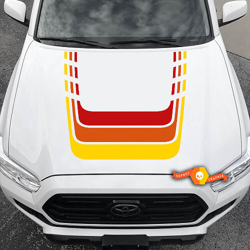 Old School Style Hood Vinyl Decal for Toyota Tacoma
