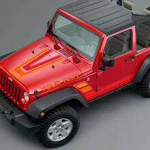Vintage Stripes Hood Side Vinyl Decal Sticker for Jeep Wrangler 2007-2018_3