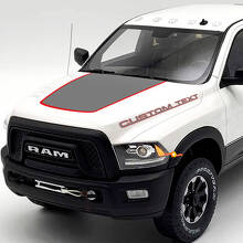 Custom Text and Blackout Hood Vinyl Decals Set for Dodge Ram 2500 Power Wagon_3