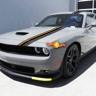 Dodge Challenger Style Rally Over the Car vinyl stripe kit Decal Kit 2 Colors
