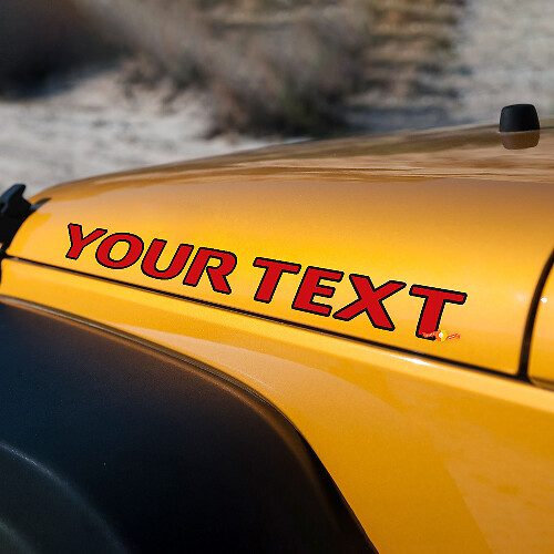Custom OutLine Lettering Vinyl Decal for Jeep Wrangler 