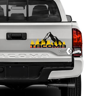 Toyota Tacoma SR5 Tailgate Forest Mountains Vinyl Decals Graphic Sticker
