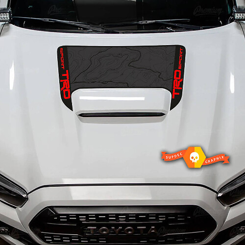 Toyota Tacoma TRD Off road Sport PRO Hood Scoop Racing 3 colours Sticker Decal Graphics 2016-2024
