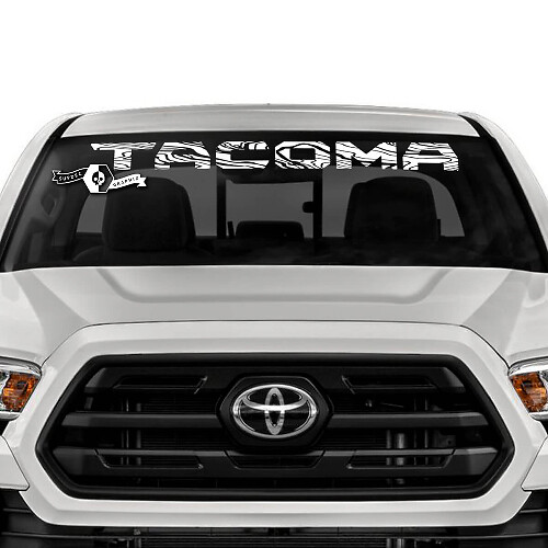Topographic Windshield Banner Vinyl Decal for Toyota Tacoma