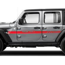 Custom Text Doors Fender Side Stripe Vinyl Sticker Decal for Jeep Wrangler Unlimited 3