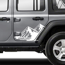 2x Jeep Wrangler Unlimited Doors Fender Mountains Side Stripe 4 Colors Vinyl Sticker Decal
 2