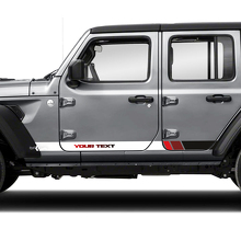 Vinyl Sticker Decal with Topographic Map Side Stripe Custom Text for Jeep Wrangler Unlimited 3