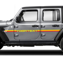 Accent Line Doors Side Stripe Custom Text Vinyl Sticker Decal for Jeep Wrangler 2
