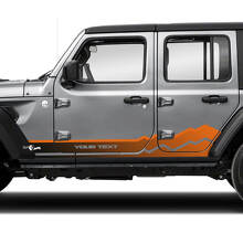 Mountains Doors Side Stripe Vinyl Decal Gradient for Jeep Wrangler_2