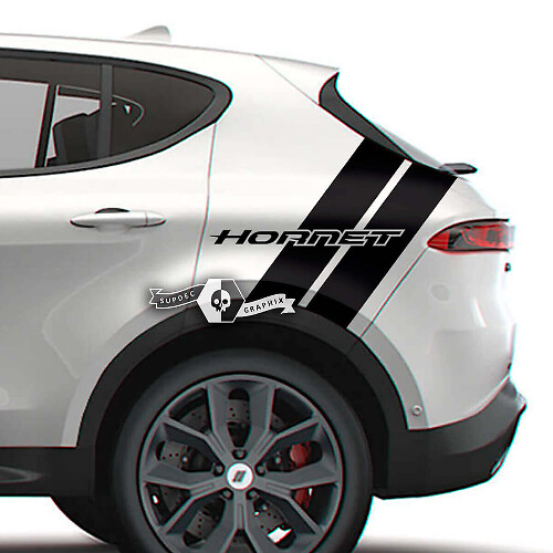 Double Rear Side Stripes Vinyl Decals for Dodge Hornet RT GT