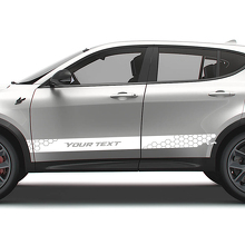 Custom Text Honeycomb Style Side Stripes Vinyl Decals Kit for Dodge Hornet_2