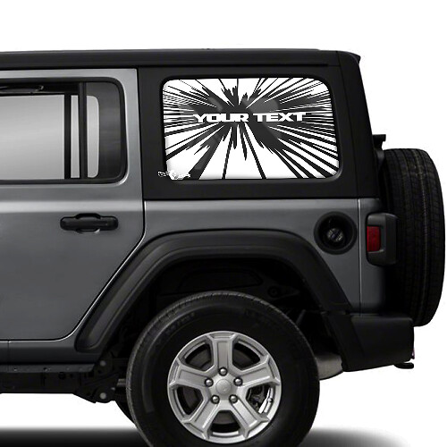 Pair Jeep Wrangler Unlimited Doors Window Side Explosion Vinyl Sticker Decal
