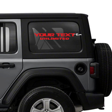Vinilo adhesivo para ventana lateral con mapa topográfico Texto personalizado para Jeep Wrangler 3