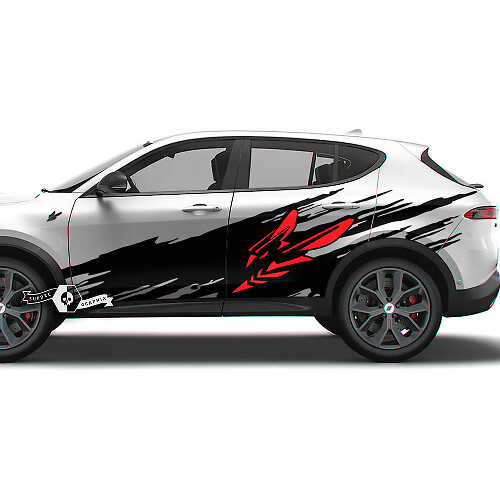 Pair Dodge Hornet Doors Side Splash Wrap Vinyl Decals Stickers 2 Colors
