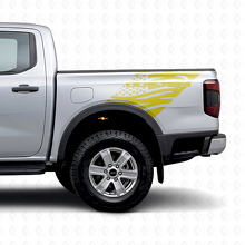 Custom Distressed USA Flag Rear Side Vinyl Decals for Musclecar Ranger_6