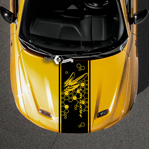 Honeycomb Hornet Hood Stripe Vinyl Decal for Dodge Hornet