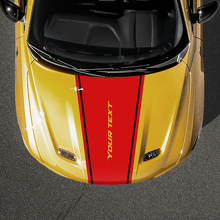 Tapering Stripe Custom Text Hood Vinyl Decal for Dodge Hornet_2